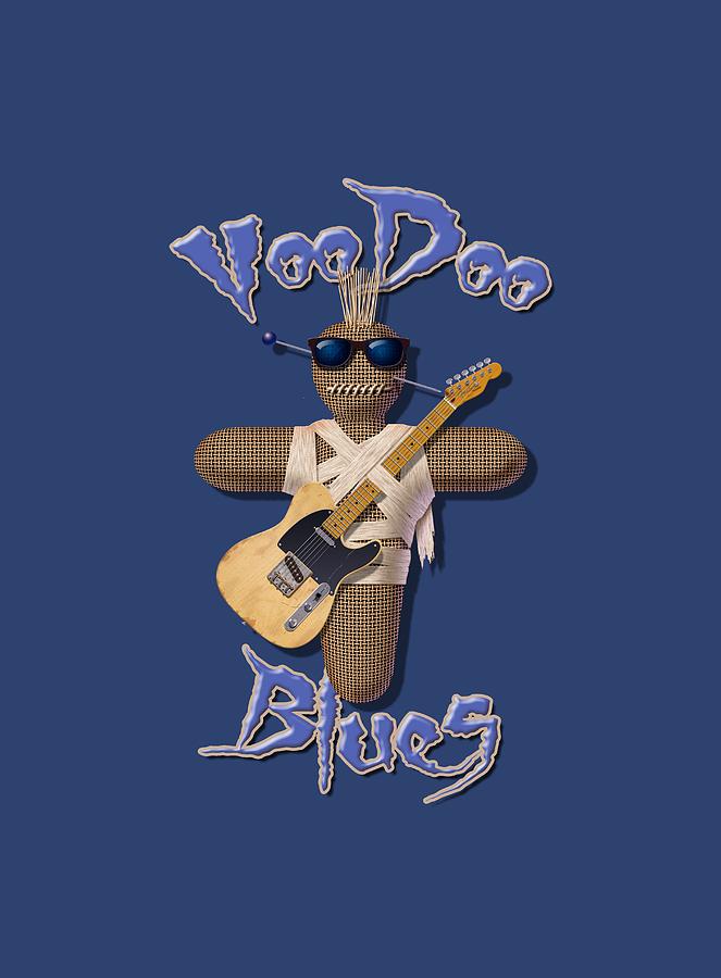 Voodoo Blues T Shirt Digital Art by WB Johnston