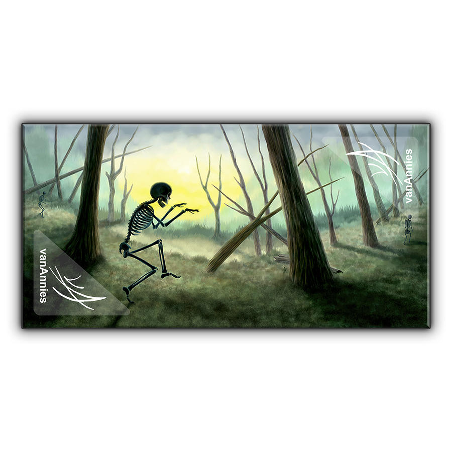 Halloween Painting - Vorspiel the Creeping Skeleton by Annie Dunn