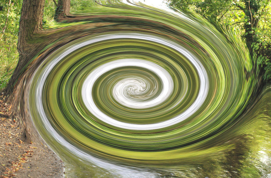 Vortex - River Frays Abstract Photograph by Chris Day