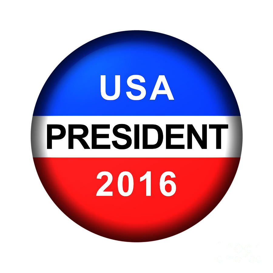Vote Button President Digital Art by Henrik Lehnerer