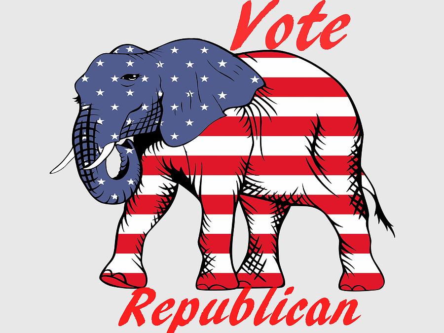 Elephant Mixed Media - Vote Republican by Movie Poster Prints