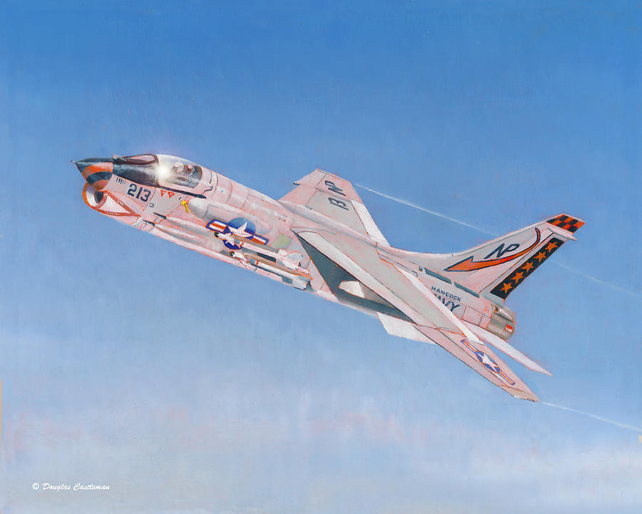 Vought F-8J Crusader Painting by Douglas Castleman