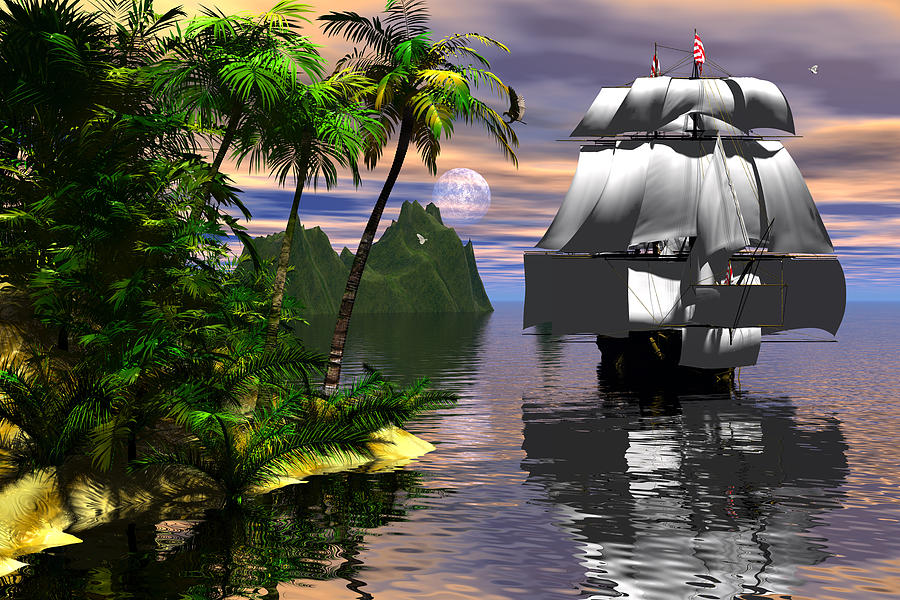 Voyage of Captain Cook Digital Art by Claude McCoy