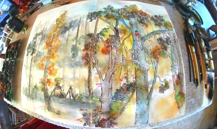 VR Trees trees trees And more lbum Painting by Debbi Saccomanno Chan