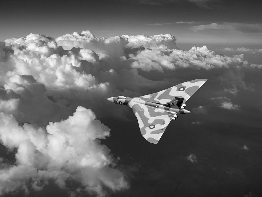 Vulcan catching the light black and white Photograph by Gary Eason