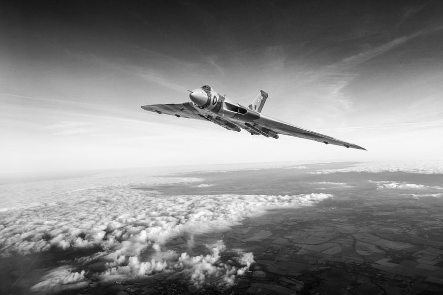 Vulcan in flight black and white version Photograph by Gary Eason
