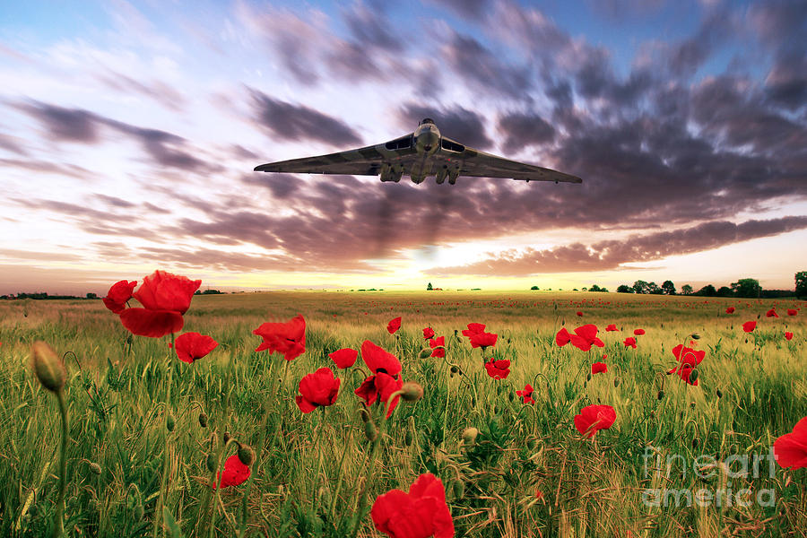 Vulcan Poppy Fly Past Digital Art by Airpower Art