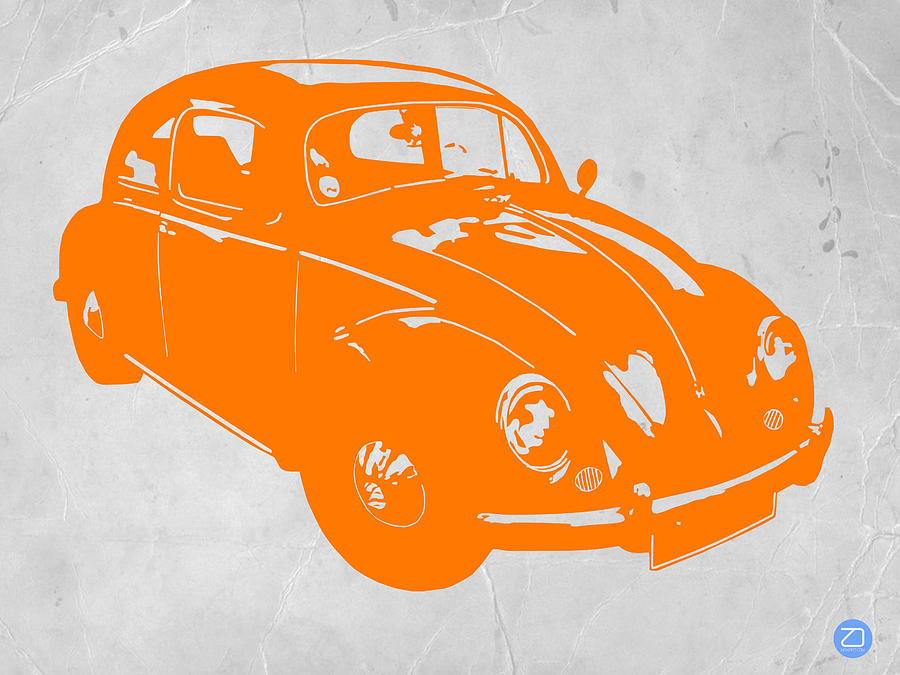 Toy Photograph - VW Beetle Orange by Naxart Studio