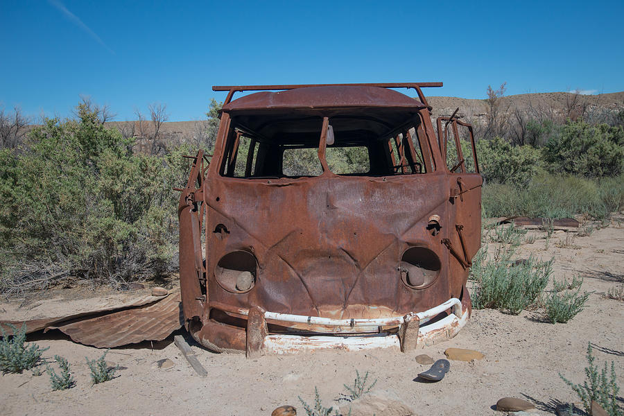 Vw Bus #2 Time Gone To Rust Photograph by Matthew Lit