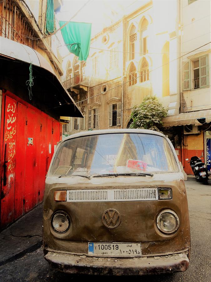 VW Bus parked in Basta Beirut  Photograph by Funkpix Photo Hunter