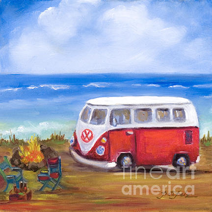 VW Bus Painting by Pati Pelz