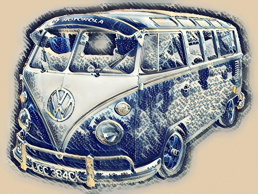 VW Camper Van Waves Photograph by John Colley
