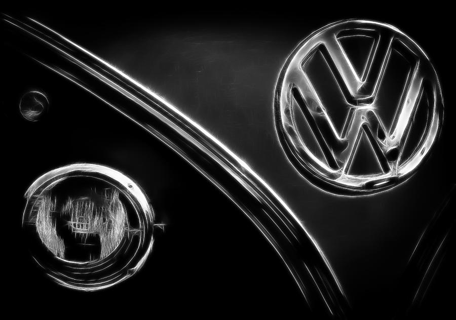 VW Emblem Stripes Photograph by Athena Mckinzie