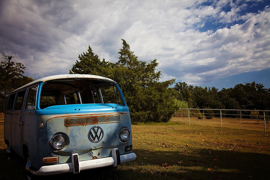 VW in the Pasture Photograph by Toni Hopper