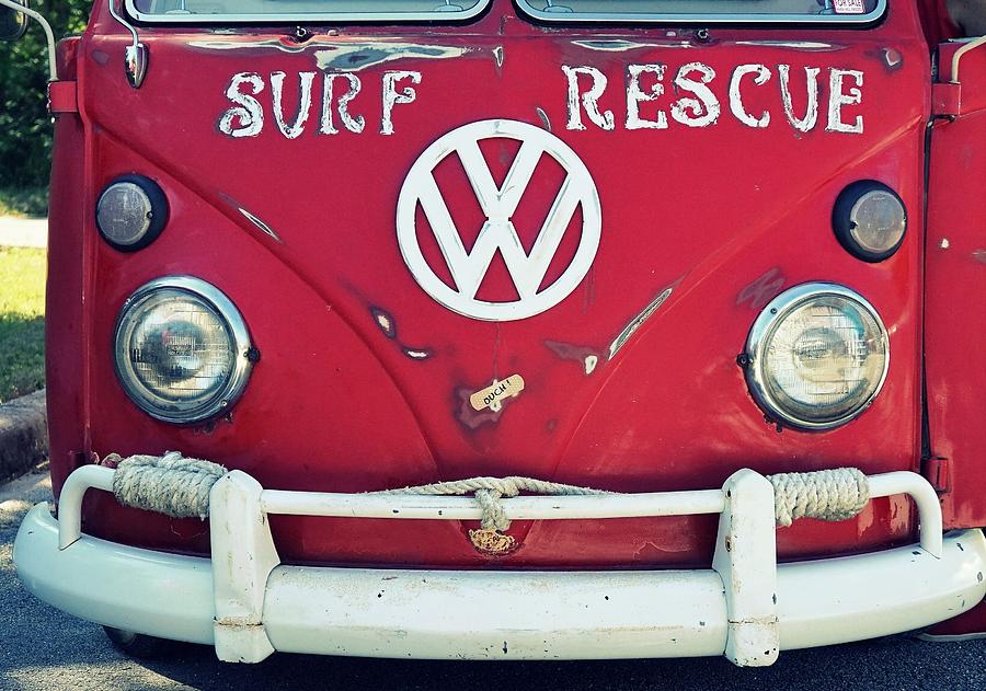 Vintage Photograph - VW Surf Bus by Laurie Perry