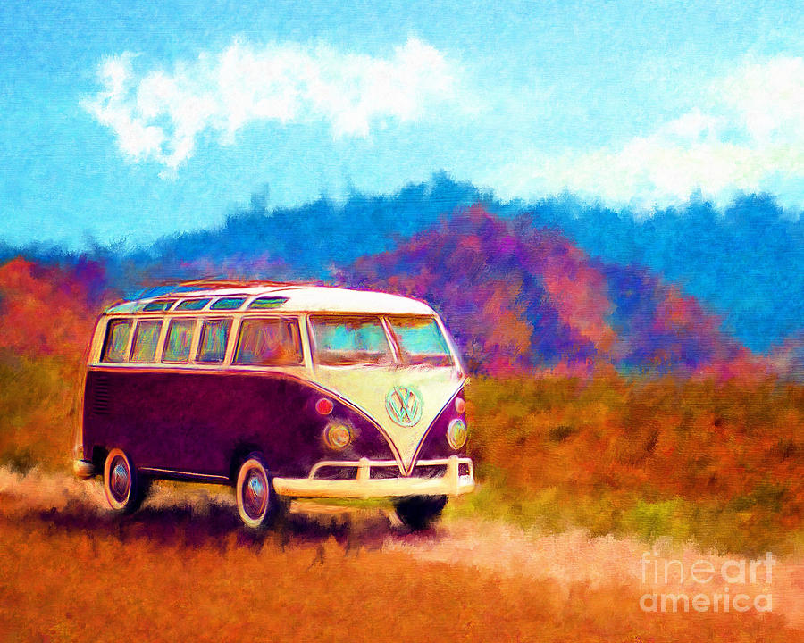 VW Van Classic Digital Art by Marilyn Sholin - Fine Art America