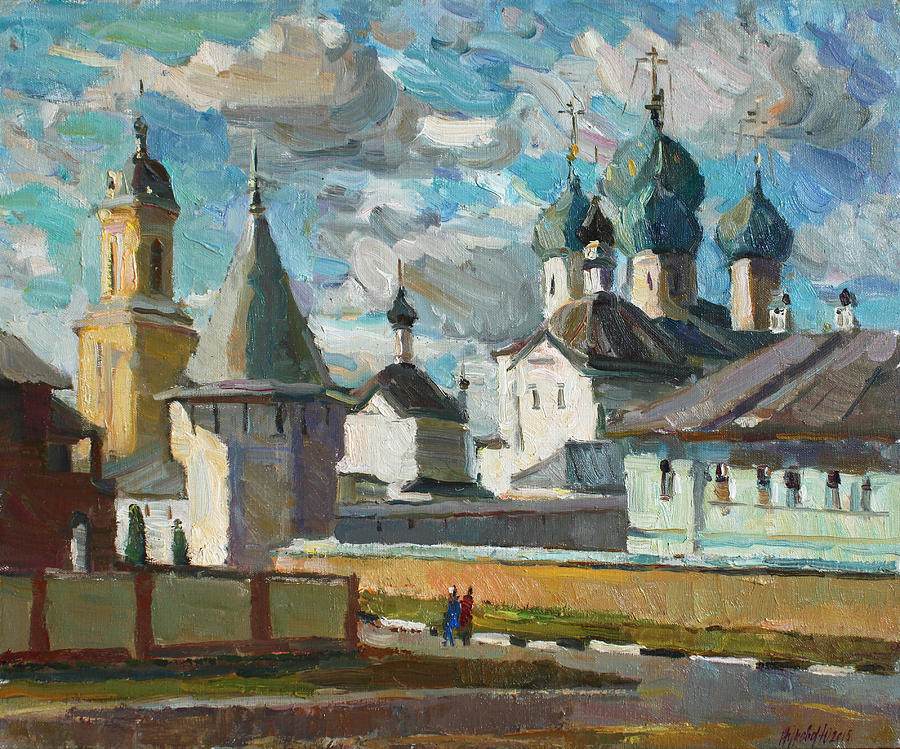 Spring Painting - Vysotsky Monastery by Juliya Zhukova