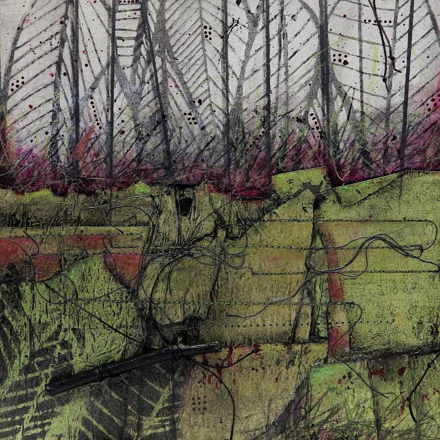 Abstract Mixed Media - Wabi Sabi Walk in the Woods by Laura Lein-Svencner
