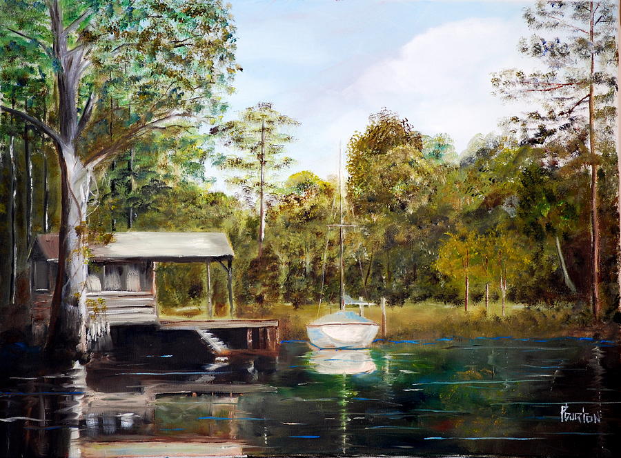 Waccamaw River Sloop Painting by Phil Burton