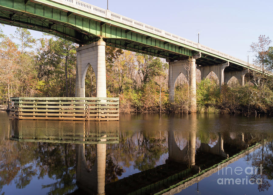Wacccamaw Memorial Bridge Autumn Afternoon Photograph by MM Anderson