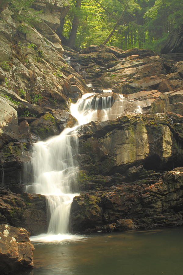 Waconah Falls Waterfall Berkshires Photograph by John Burk | Fine Art ...