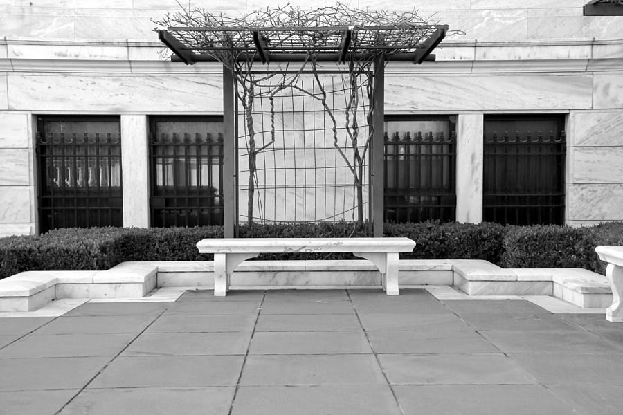 Wade Park Arbor bw Photograph by Valerie Collins