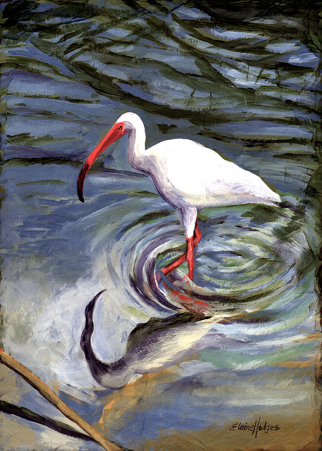 Wading Ibis Painting