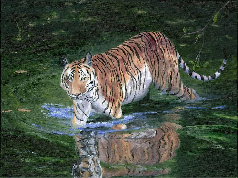 Wading in the Shadows Painting by Deborah Butts