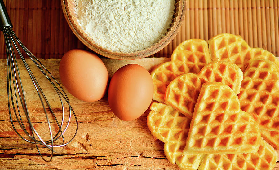 Still Life Photograph - Waffles And Eggs by Mountain Dreams