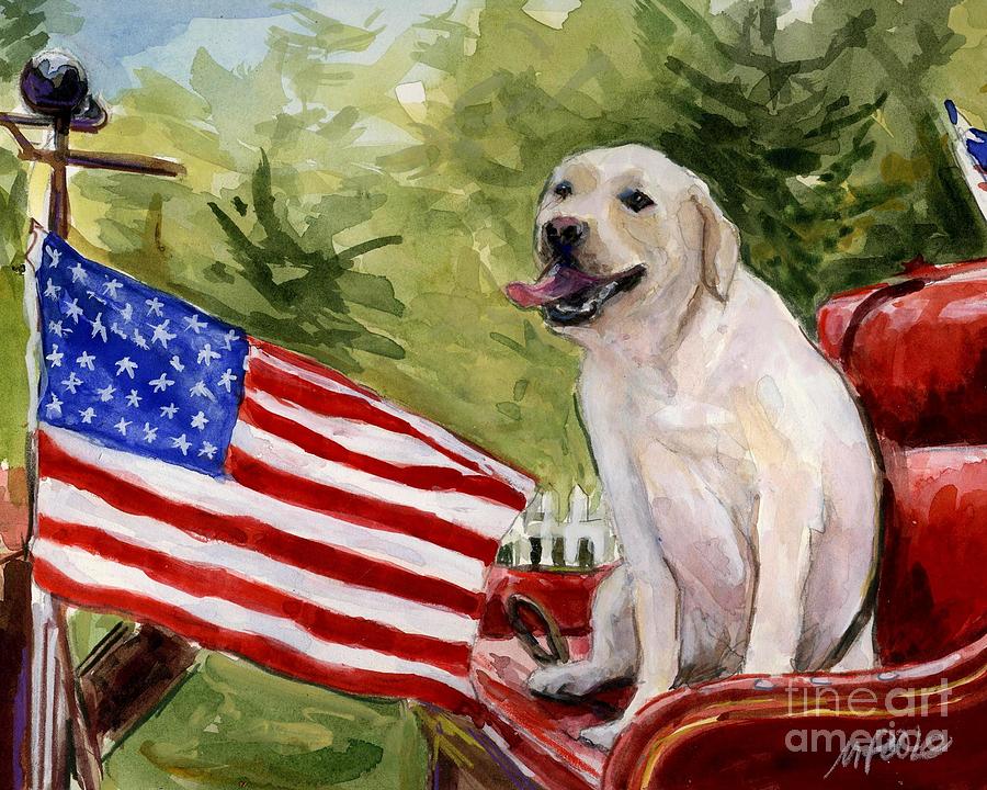 Wag the Flag Painting by Molly Poole