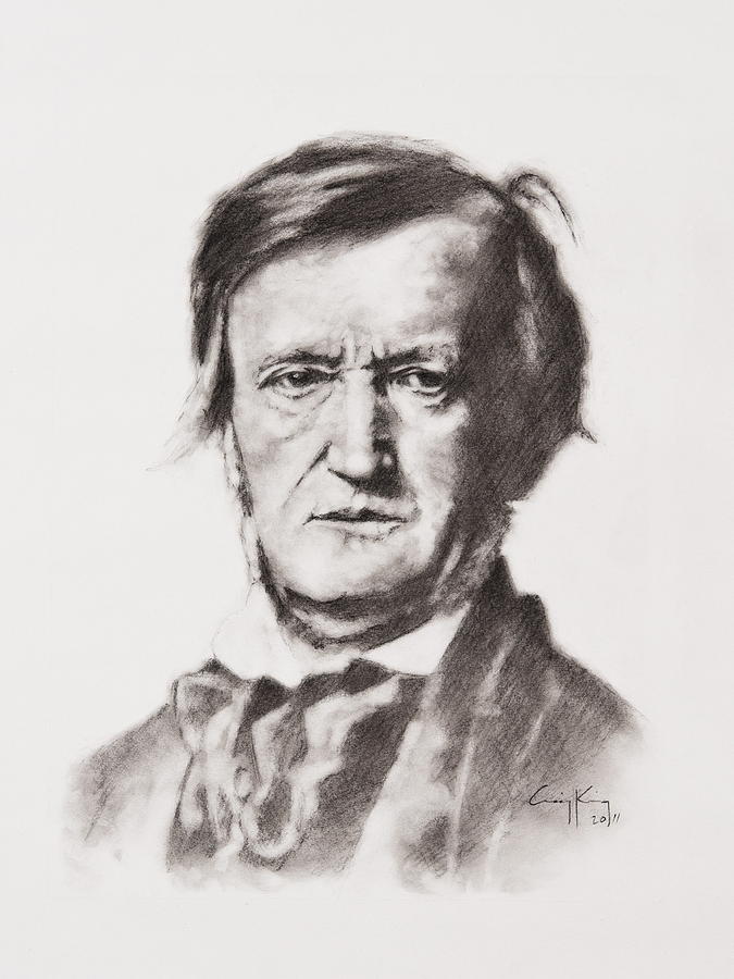 Music Drawing - Wagner by Craig King