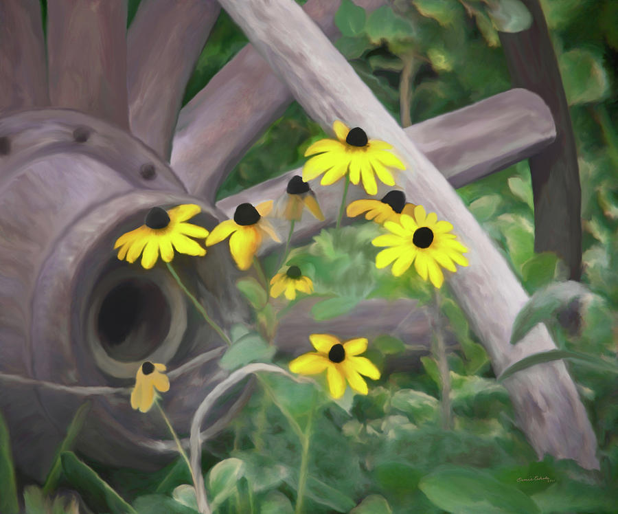 Flower Painting - Wagon Wheel by Ernest Echols