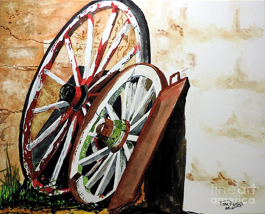 Wagon Wheels of Zion Painting by Tom Riggs