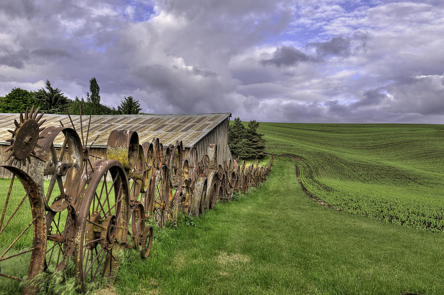 Wagon Wheels to Farmland Photograph by Kathleen Hoevet