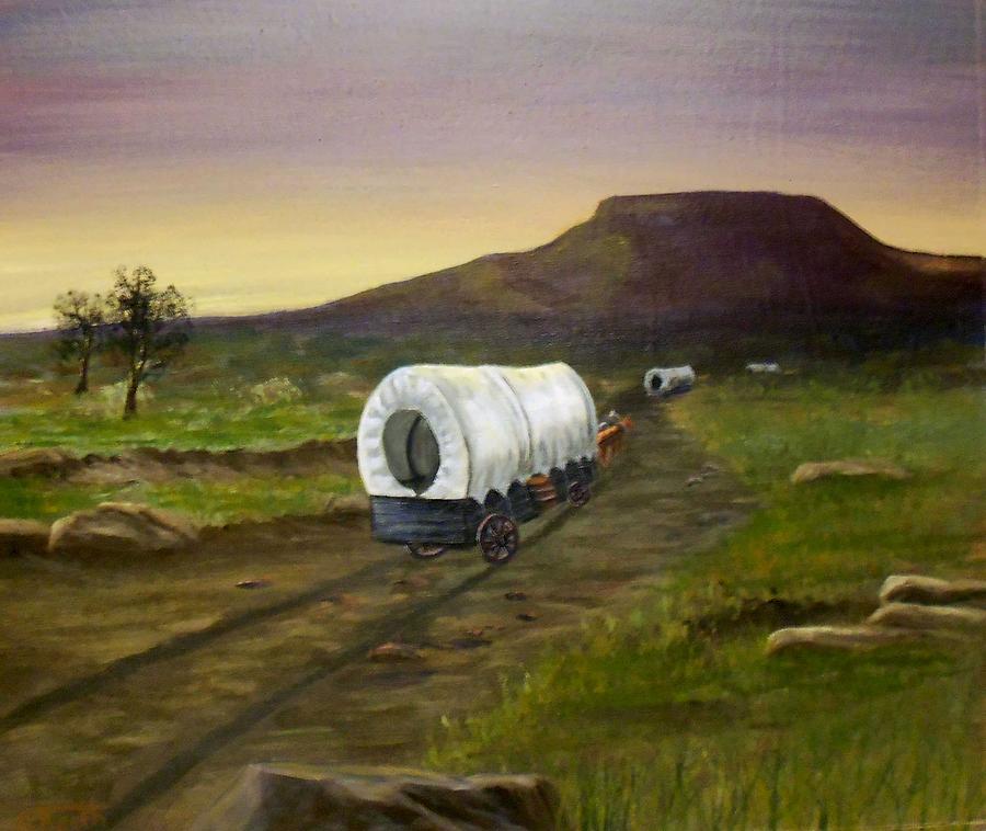 Wagons West Painting by Sheri Keith