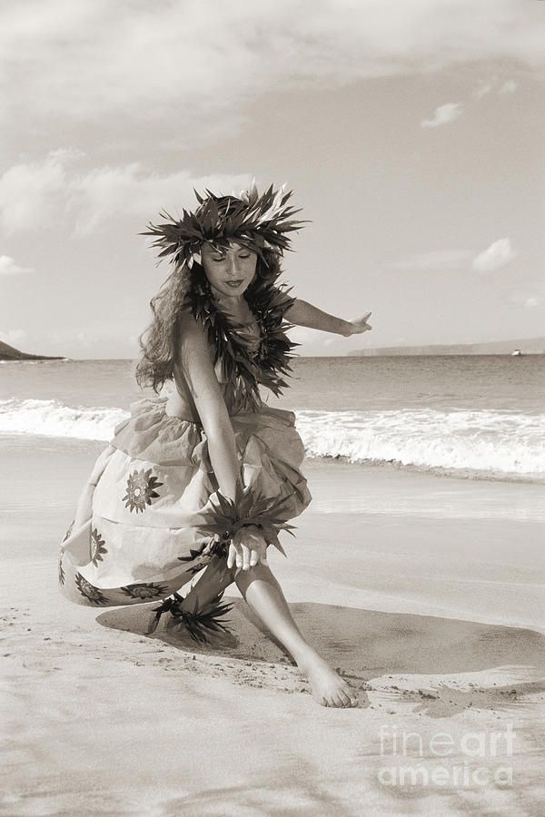 Beach Photograph - Wahine Hula by Himani - Printscapes