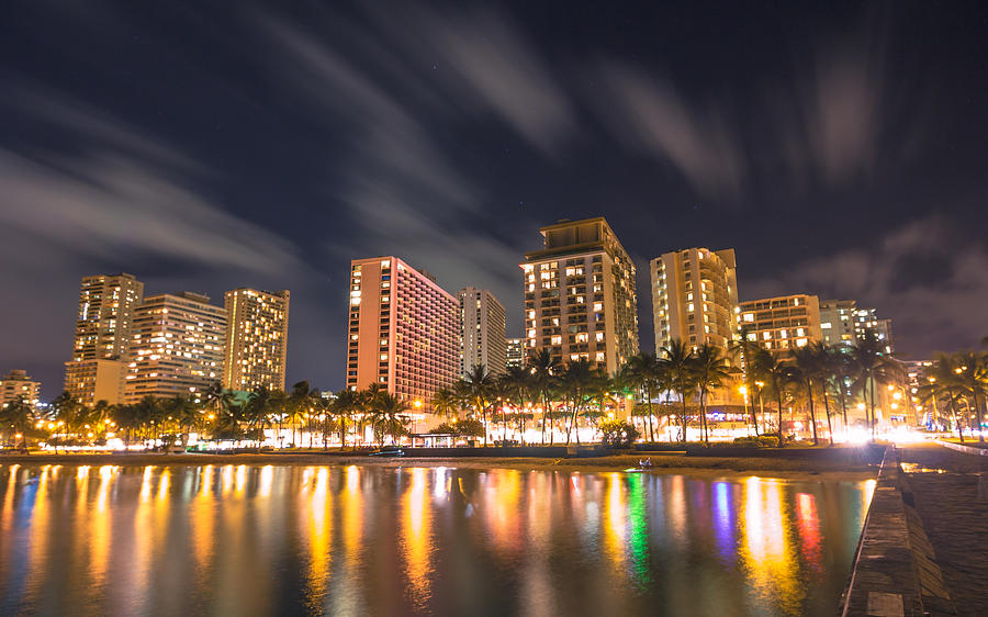 Waikiki Nights Photograph by Brian Governale
