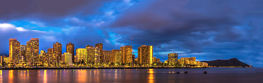 Waikiki Panorama Photograph by James Roemmling