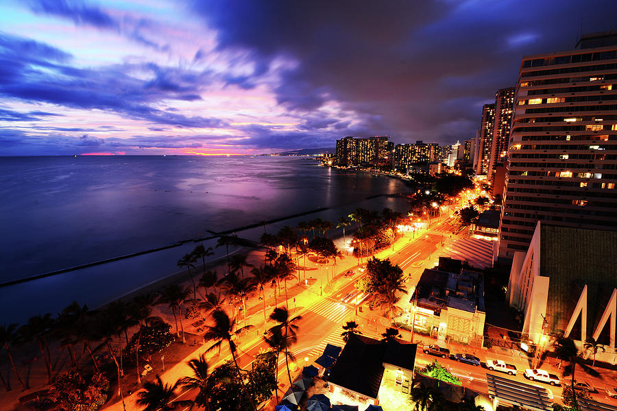 Waikiki Sunset Photograph By Andrew Bridwell | Fine Art America