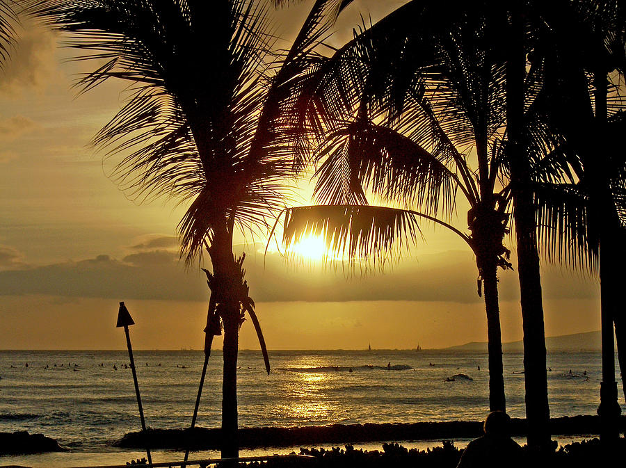 Waikiki Sunset Photograph by Anthony Baatz