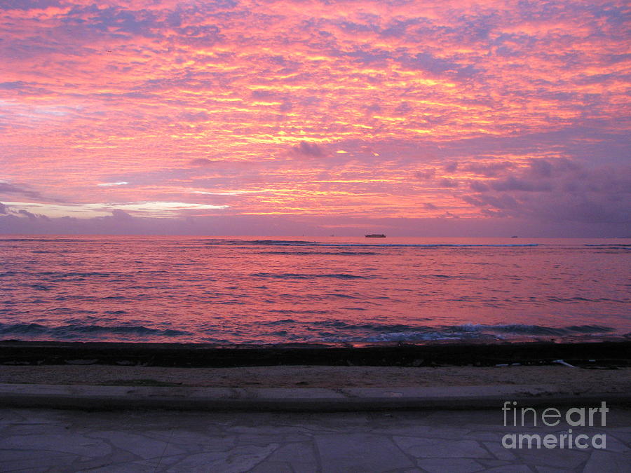Waikiki Sunset Photograph by Anthony Trillo