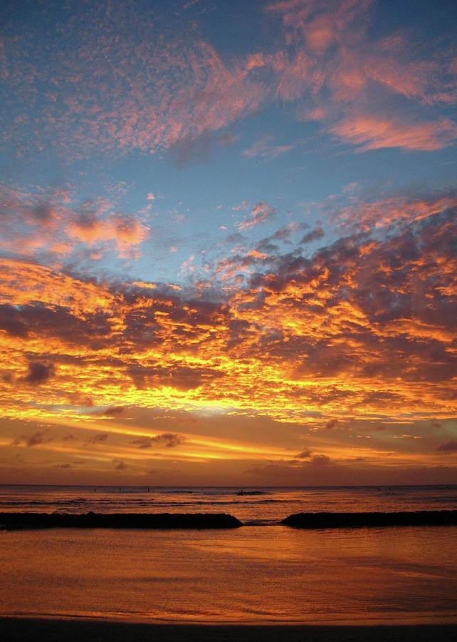 Waikiki Sunset Photograph by Kerri Ligatich
