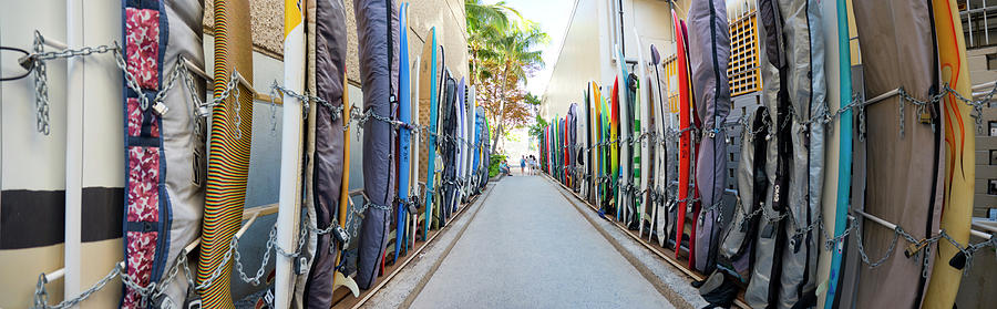 Waikiki Surfboard Storage Photograph by Sean Davey