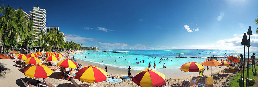 Waikiki Umbrellas. Photograph by Sean Davey