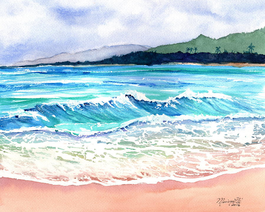 Wailua Beach Painting by Marionette Taboniar