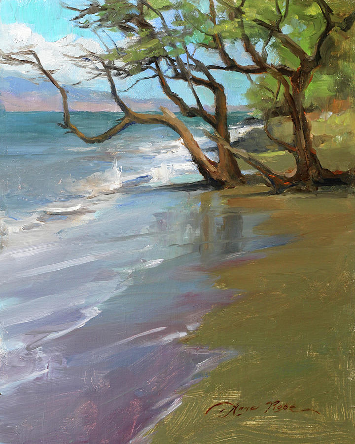 Tree Painting - Wailuku Shoreline by Anna Rose Bain