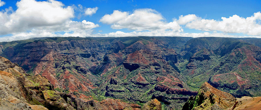 Waimea Canyon Panorama - Hawaii Photograph by Bob Slitzan