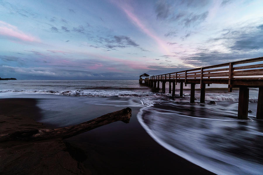 Sunset Photograph - Waimea Pier by David Kulp