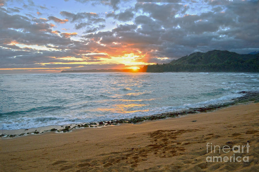 Wainiha Bay Kauai Sunrise Photograph by Catherine Sherman