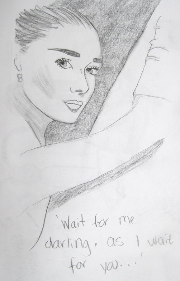 Wait for me Drawing by Rebecca Wood